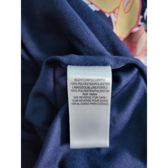 Julia Jordan Dress Womens Size 10 Pink Blue Floral Print Short Sleeve VNeck Midi - Picture 9 of 11